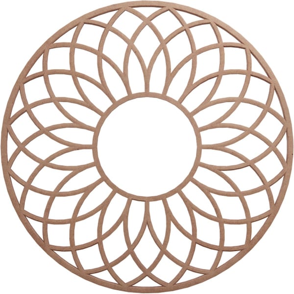 Ekena Millwork Cannes Wood Fretwork Pierced Ceiling Medallion, Wood (Paint Grade), 20"OD x 6 7/8"ID x 3/8"T CMWP20X20X0375CNMF - main
